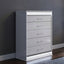 Glam - 5 Drawer Chest & LED Lighting - White