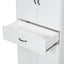 Modern Bathroom Storage Cabinet With Two Laundry Baskets, One Drawer, Adjustable Shelf