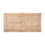 Outdoor Weather Resistant Dining Table With Slat Panel Design - Natural / Gray