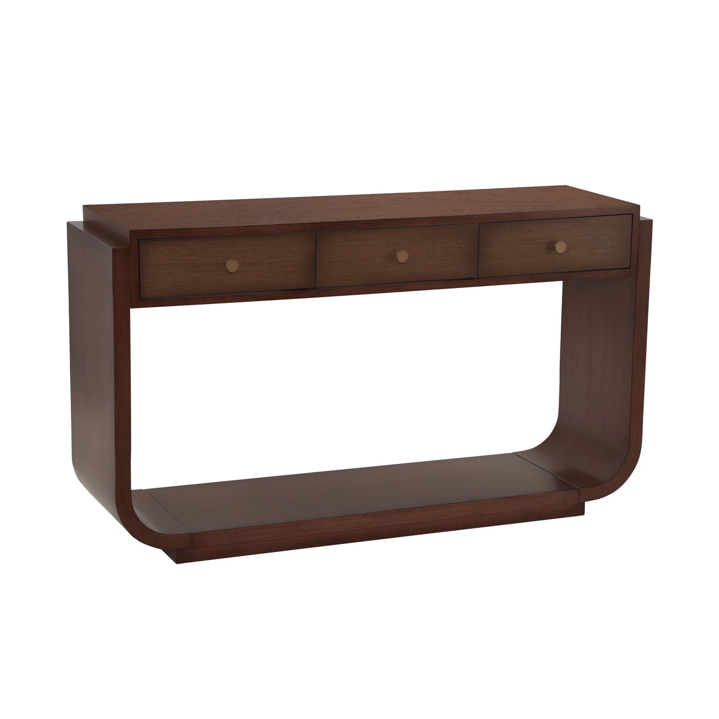 Console Table With 3 Drawers, Display Shelf