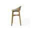 Beeson - Outdoor Wicker And Acacia Wood Barstools Set, Water Resistant - Brown
