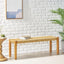 Angie - Bench Outdoor Seating Acacia Wood Faux Rattan - Teak