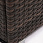 Propane Gas Square Fire Pit, Tile Tabletop With Beautiful Wicker Base For Outside