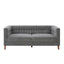 Modern 3 Seater Sofa, Upholstered Couch With Curved Armrests