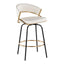Jie - Fixed Height Contemporary Counter Stool With Swivel Round Footrest (Set of 2)