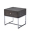 Iban - End Table - Gray Oak / Chrome