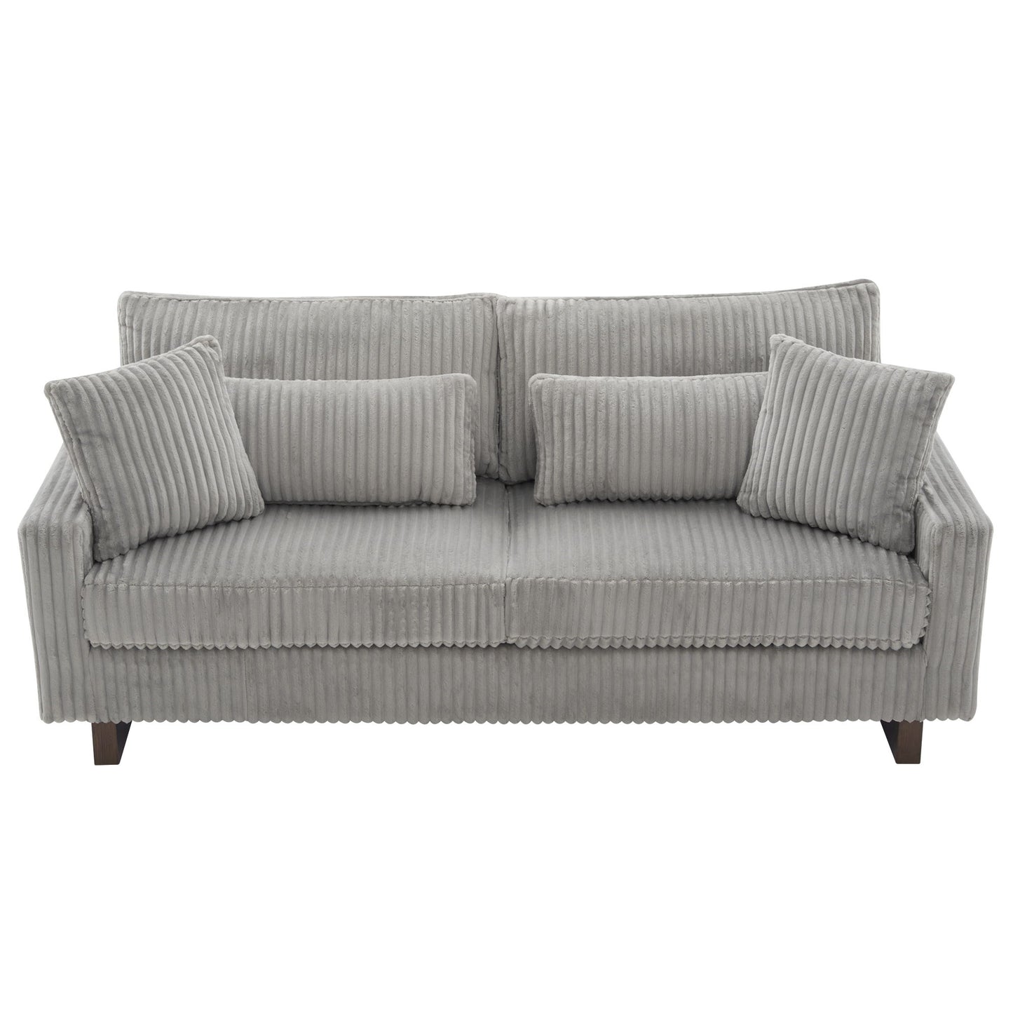 Modern Loveseat Sofa With 4 Pillows