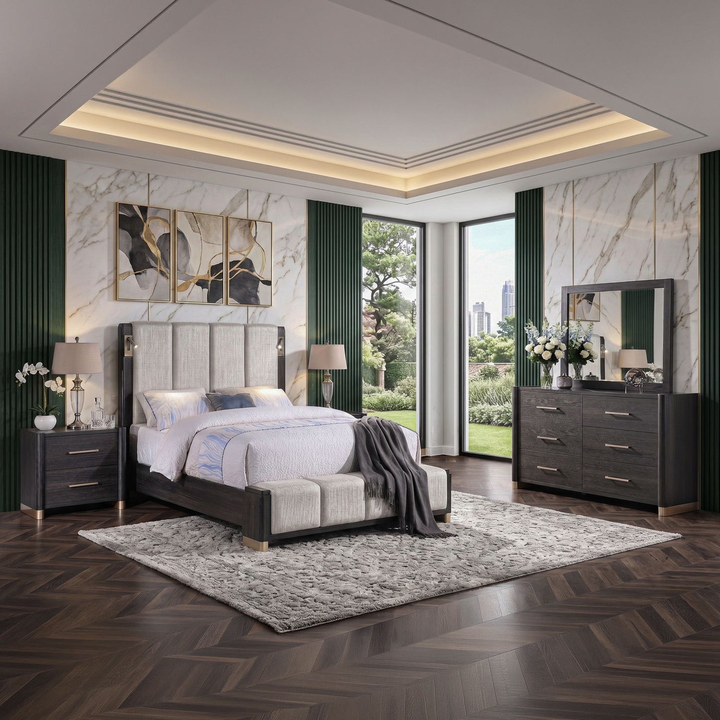 Clifton - Bedroom Set With Upholstered Headboard