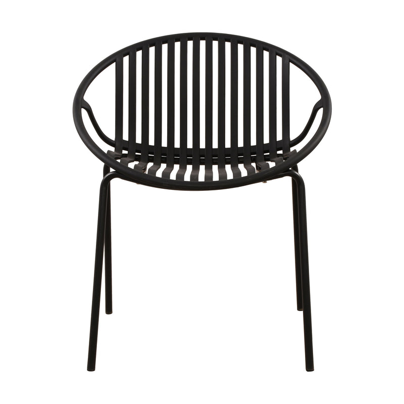 7 Piece Outdoor Modern Dining Set With Stackable Chairs