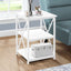 3 Tier Accent Table, Side Marble Look Contemporary & Modern