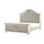 Jasmine - Queen Size Tufted Upholstery & LED Bed - Beige