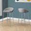 Bar Stool, Bar Height, Contemporary & Modern (Set of 2) - Gray