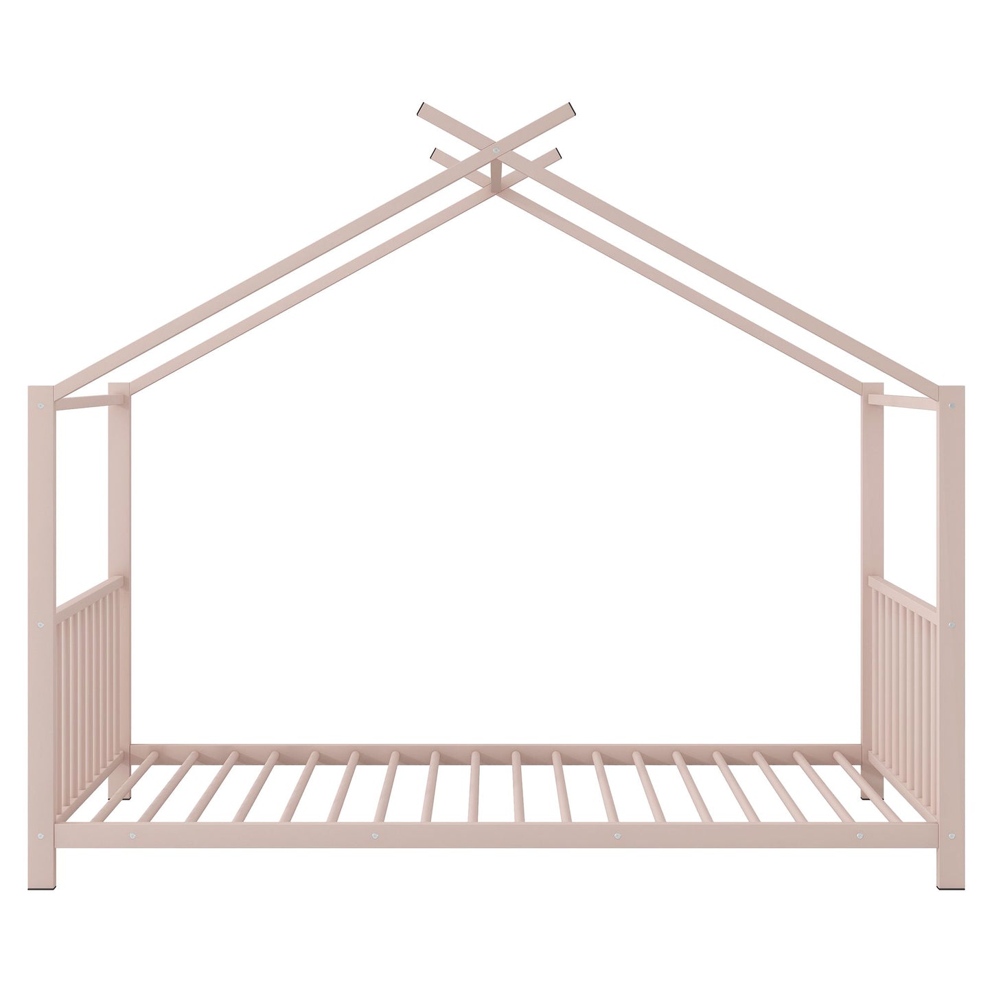 Metal House Platform Bed With Modern Design And Durable Frame