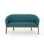 Mid Century Modern Loveseat With Channel Stitched Backrest