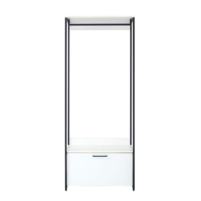 Fiona - Contemporary Wood And Metal Walk In Closet With Drawers