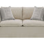 Upendo - Pattern Linen Loveseat With 2 Toss Pillows - Beige