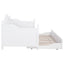 Twin Daybed With Trundle Storage Bed - White