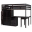 Loft Bed With Stairs, Bookshelf, Drawers, Desk & Wardrobe, Space Saving Multifunctional Furniture