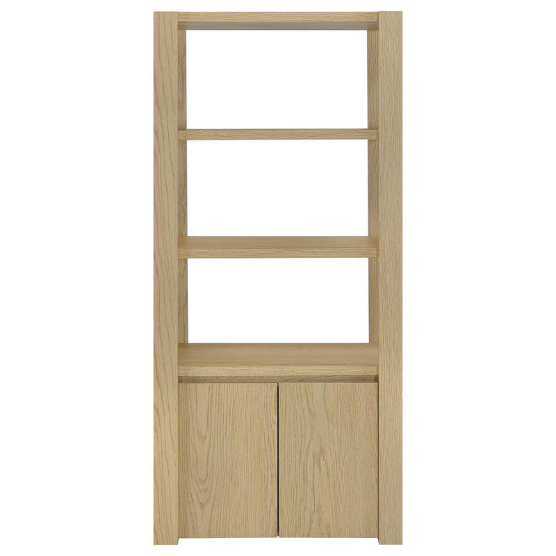 Susac - 3 Piece Entertainment Center With TV Stand And Media Towers - Light Oak