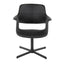 Vintage Flair - Mid-Century Modern Swivel Chair With X - Pedestal - Black
