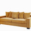 Luxe Sofa With 5 Matching Toss Pillows, Sleek Design, Spacious And Comfortable 3 Seater Couch