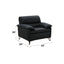 Eilene - Top Grain Leather Chair - Black