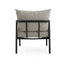 Leora - Modern Minimalist Round Tube Sofa Chair With Cushions - Beige / Black
