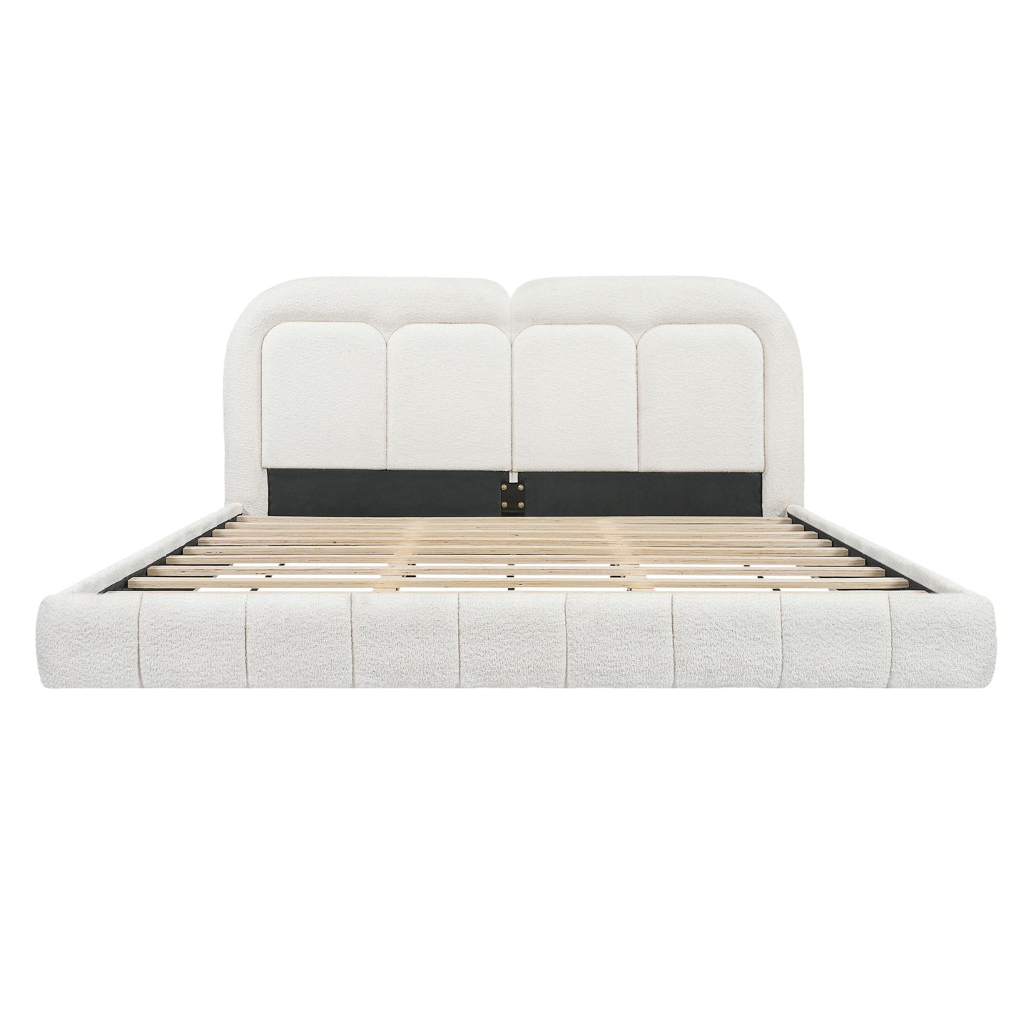 Upholstered Platform Bed With Tufted Headboard
