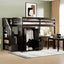 Loft Bed With Stairs, Bookshelf, Drawers, Desk & Wardrobe, Space Saving Multifunctional Furniture