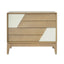 Japandi 2 Drawer Nightstand With Geometric Design
