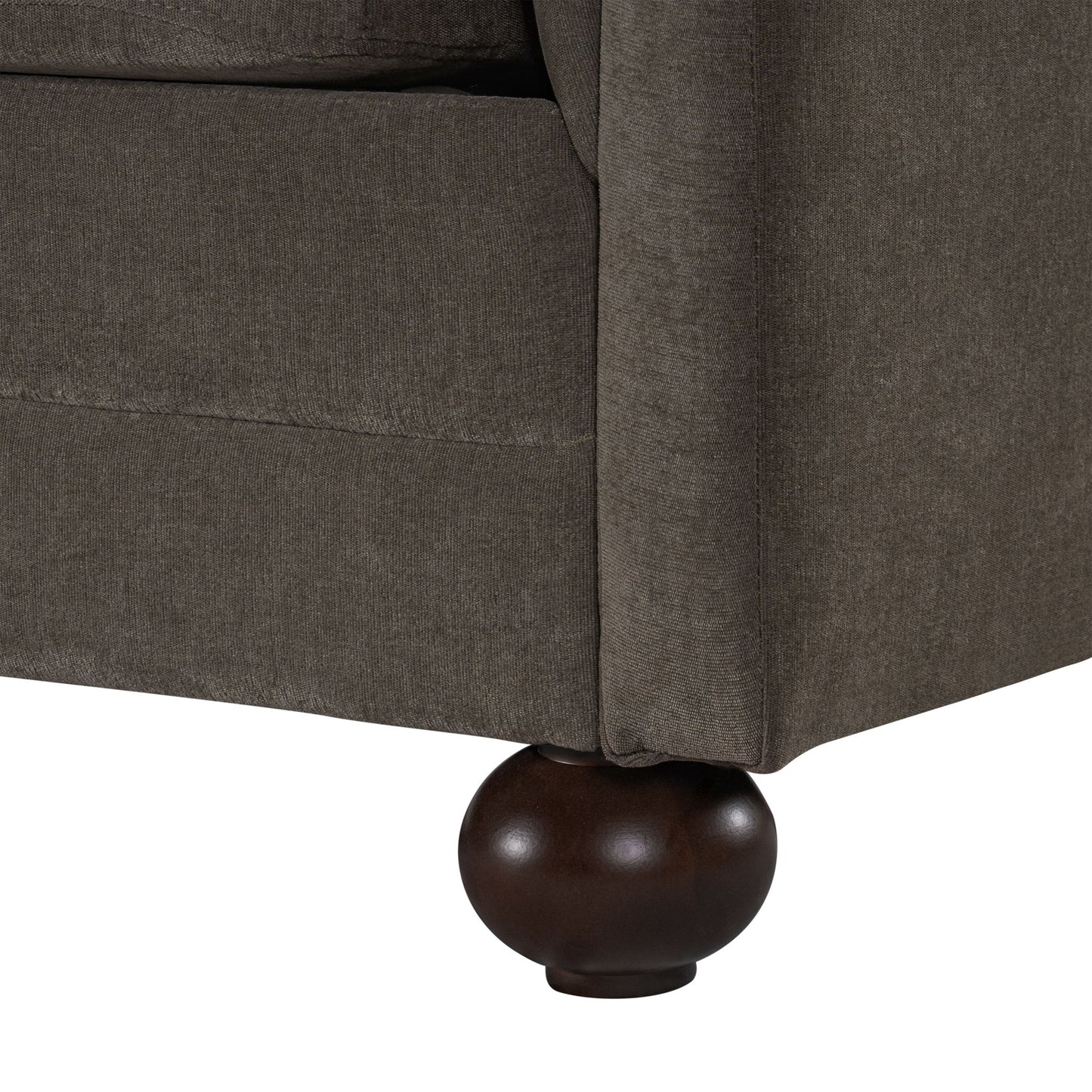 3 Seater Sofa Upholstery With Square Arms, Living Room Couch