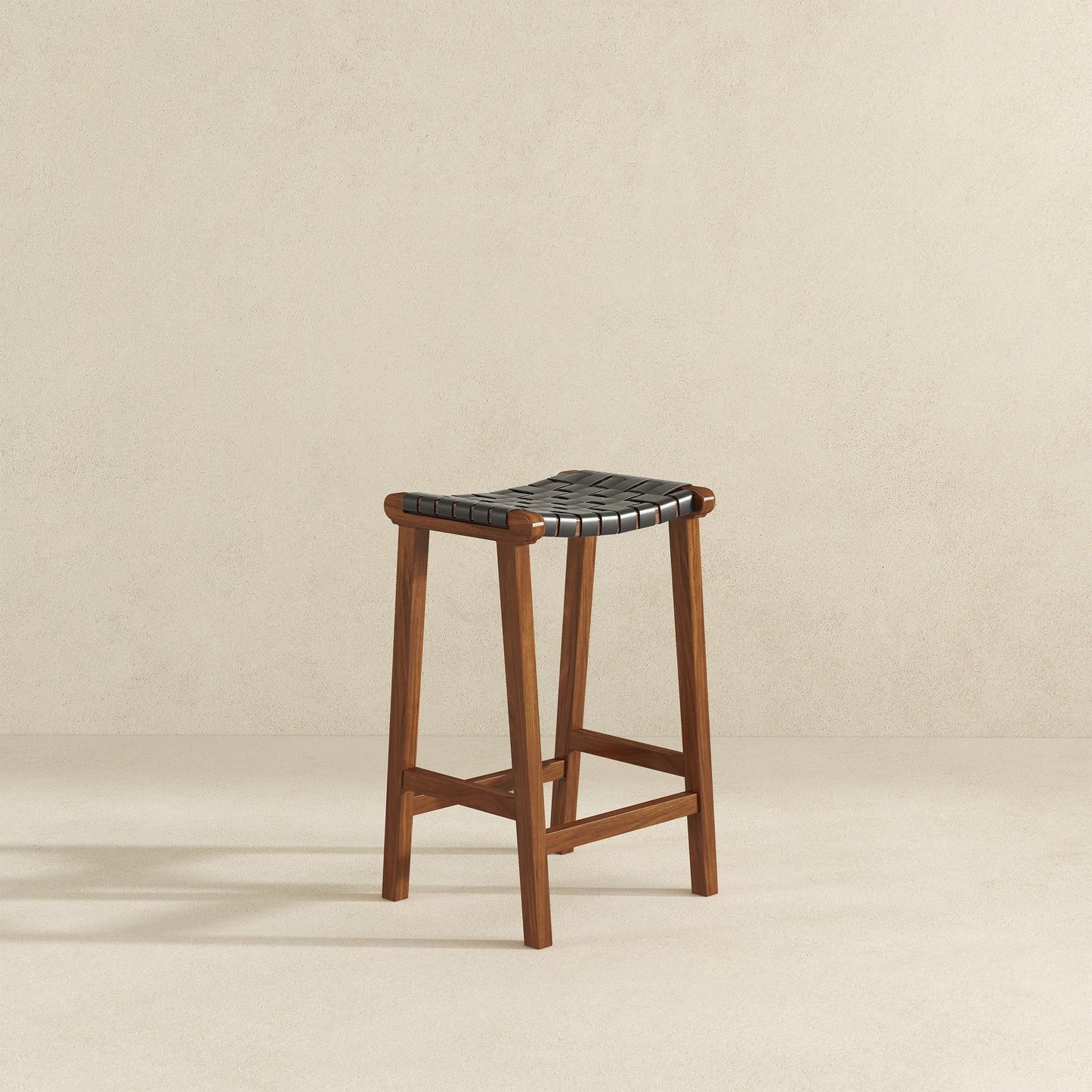 James - Mid-Century Modern Genuine Counter Stool