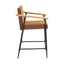 Mid Century Modern Counter Stool Set With Iron Frame