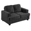 Modern Loveseat, Comfortable 2 Seater Couch With Deep Seating, Loose Back Cushions, Wide Arms