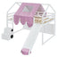 Loft Bed With House Shaped Frame And Tent