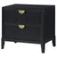 Mason - 2 Drawer Nightstand With Fluted Design - Black