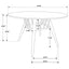 Shirley - 5 Piece Round Dining Table Set With Cushioned Chairs - Dark Walnut