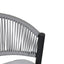Outdoor Bar Height Metal Frame Counter Stools With Scallop Shaped Backrest & Water Resistant Cushions