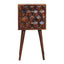 Mini Cube Carved 2 Drawer Nightstand