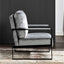 Classic Mid Century Modern Accent Chair With Durable Square Metal Frame, Armchair