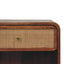 Open Woven Bedside Table, 1 Drawer - Chestnut