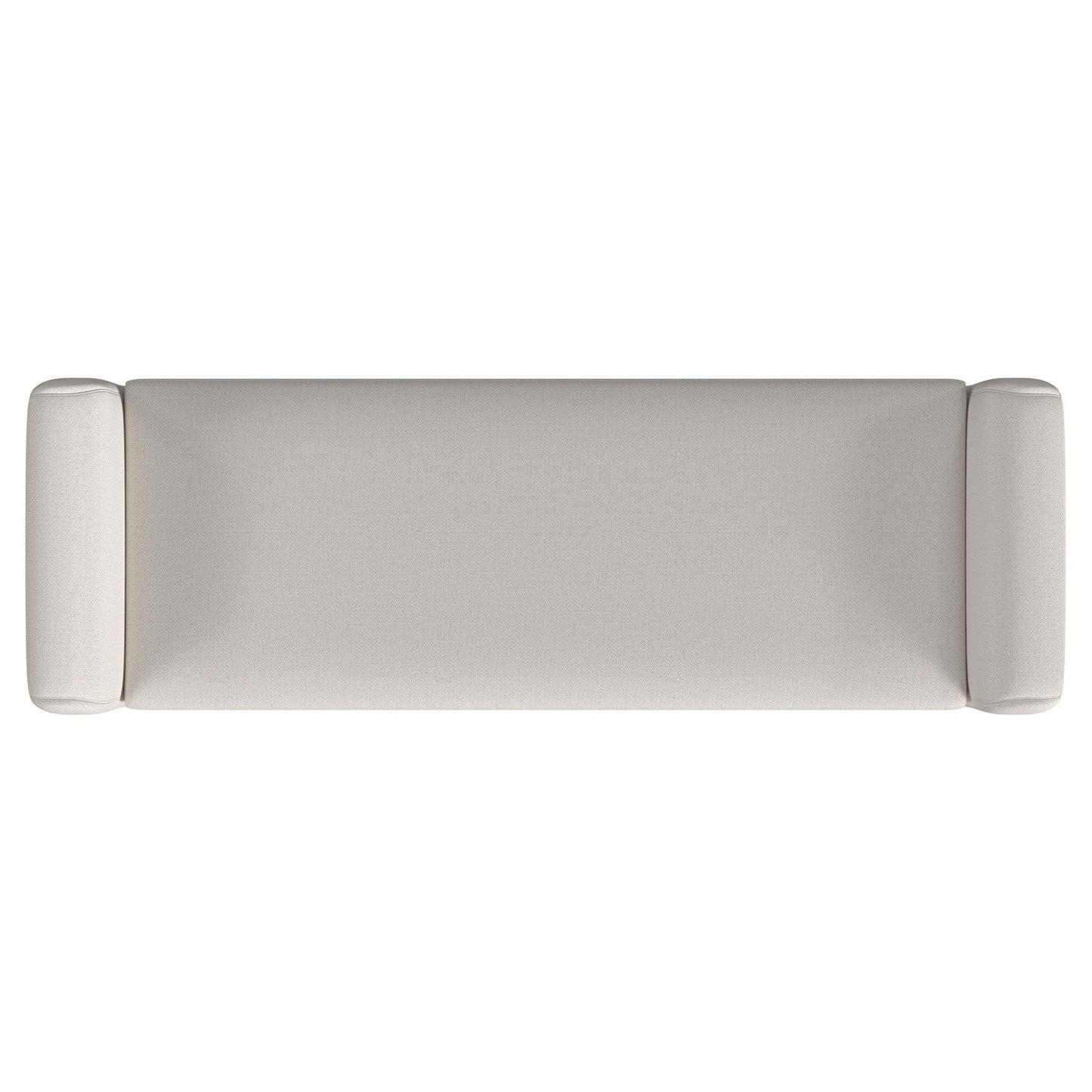 Hollis - Upholstered Accent Bench With Armrests Seating - Vanilla White