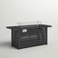Propane Fire Pit Table With Cover - Black