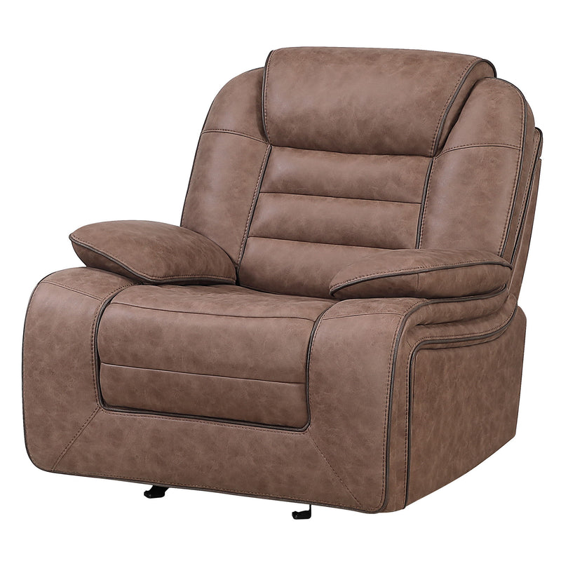 Lucius - Glider Recliner With Manual Recline - Brown