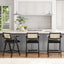 Milan - Modern Webbing Back Stool With Arms (Set of 3)