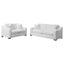 Chelan - 2 Piece Upholstered Sloped Arm Sofa Set - White