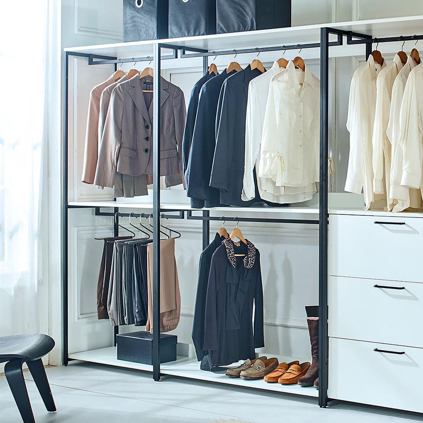 Fiona - Walk-In Closet System, Freestanding - White