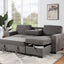 Estelle - Fabric Reversible Sleeper Sectional With Storage Chaise Drop-Down Table 2 Cup Holders And 2 USB Ports