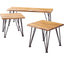 Zion - Outdoor Industrial Iron And Coffee Table - Teak
