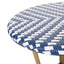 French Bistro Table Outdoor Elegance - White / Blue